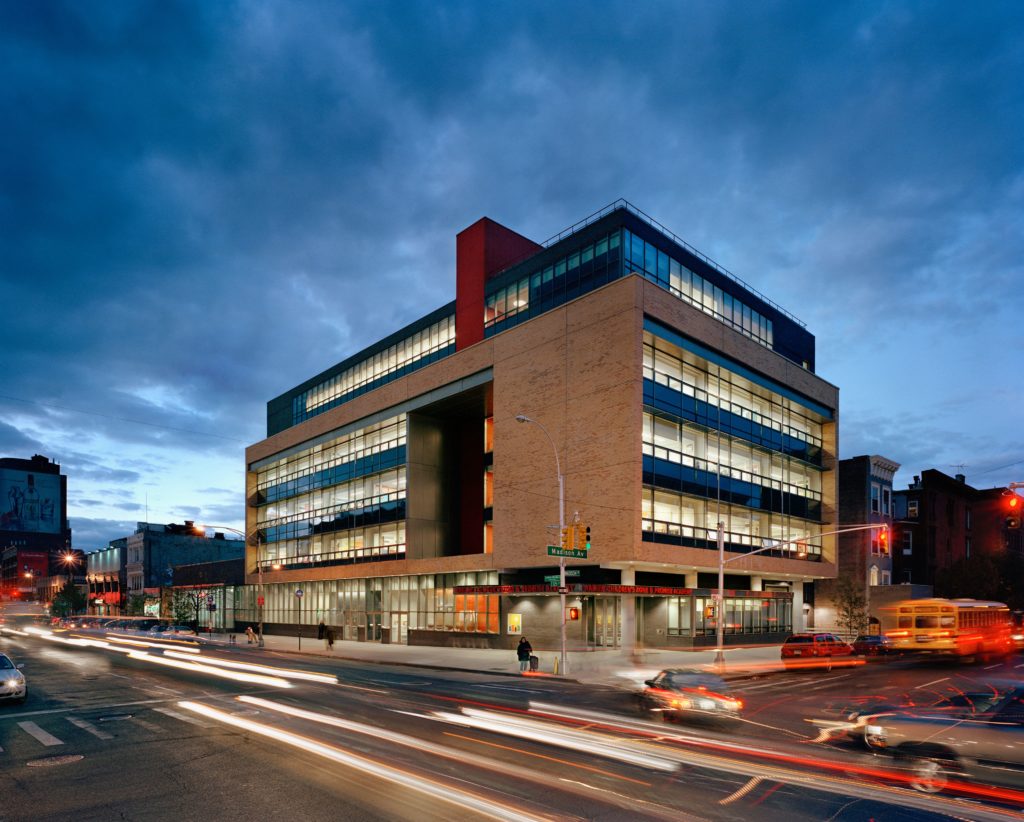 Harlem Children’s Zone headquarters in the evening, time-lapsed