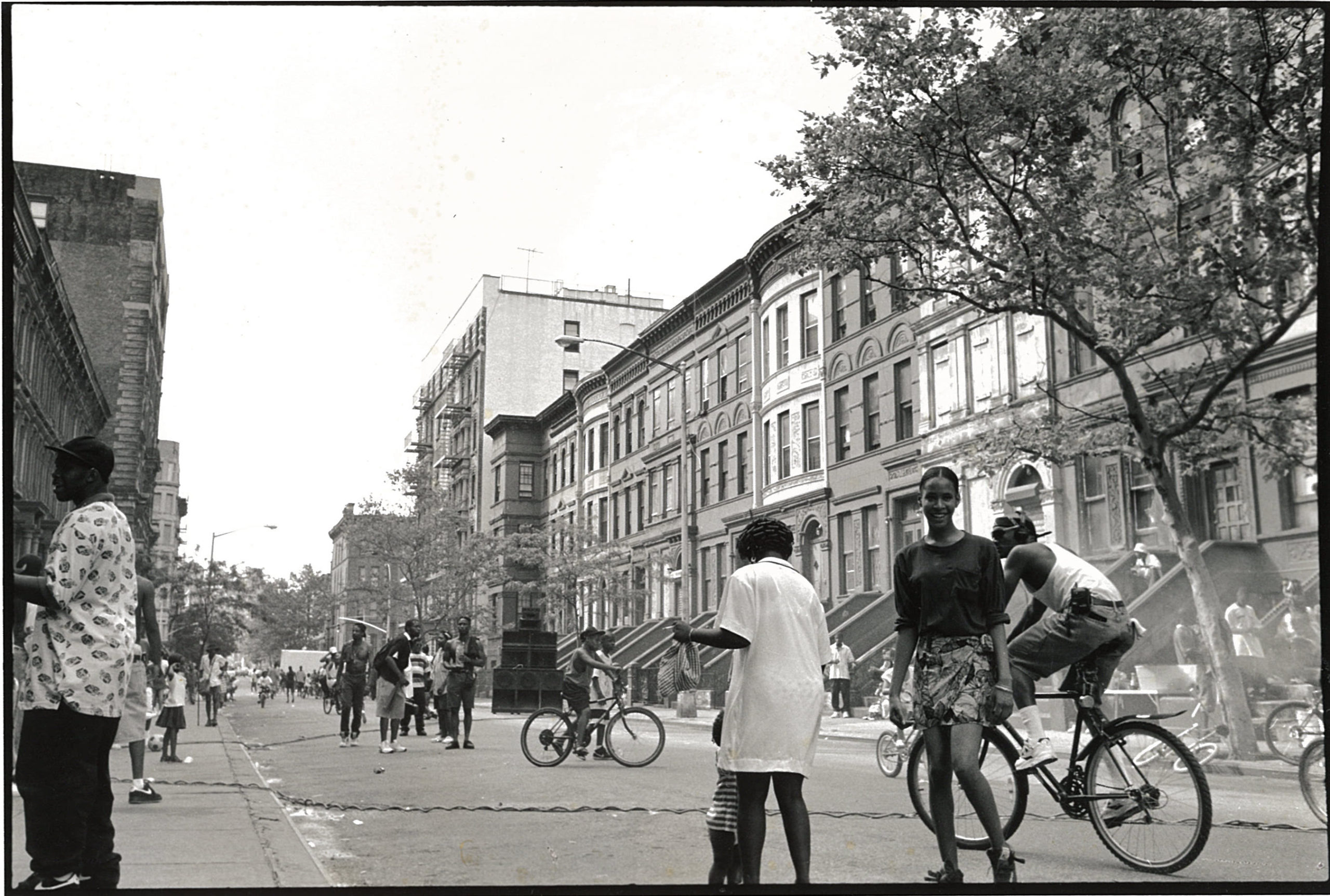 Black-and-white photo of Harlem’s first Block Party