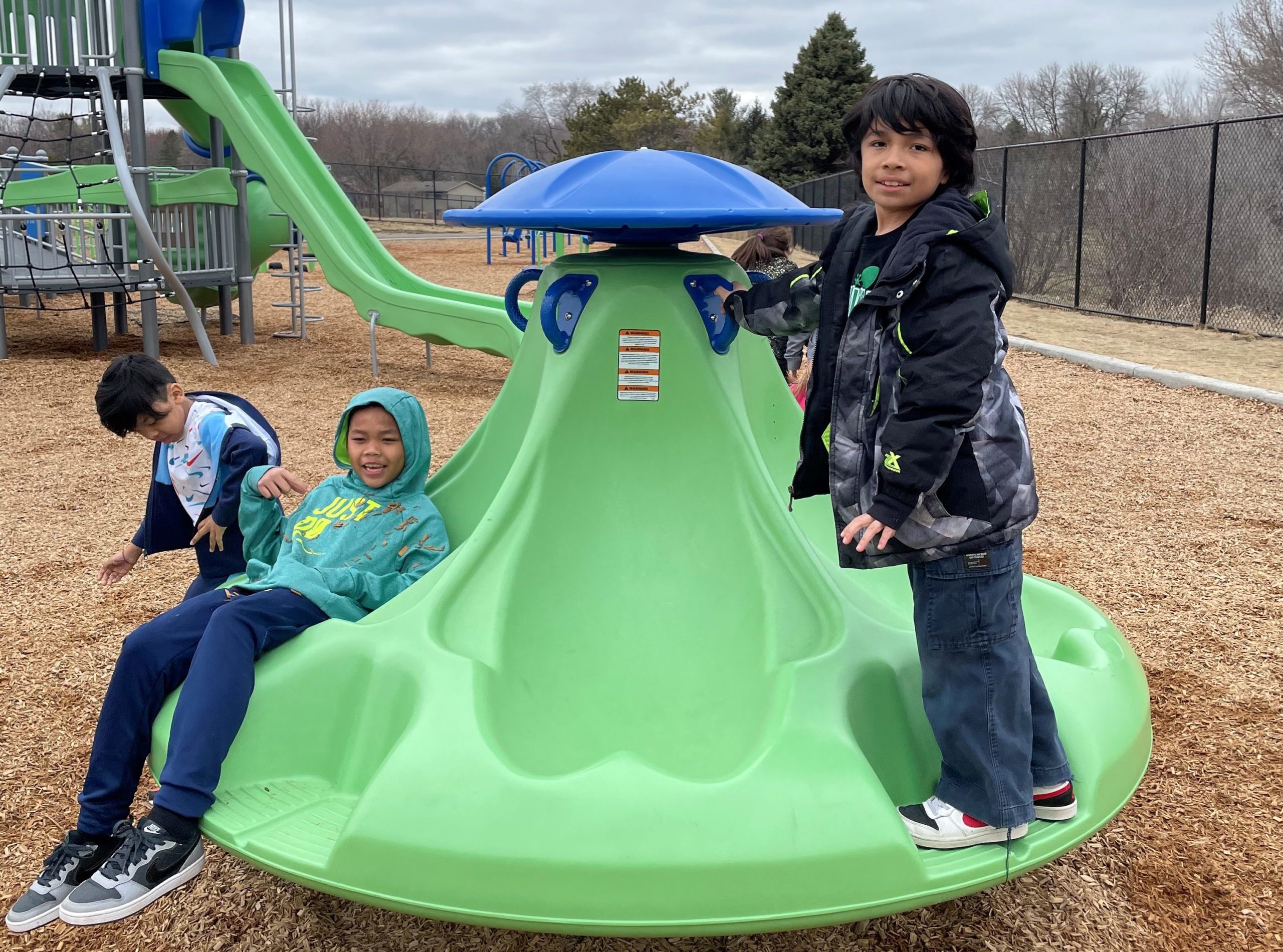 Kids in Healthy Ways program play on playground