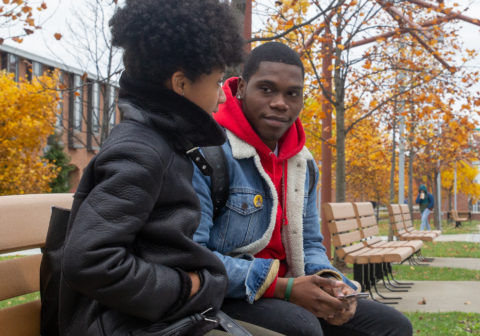 Harlem Children's Zone scholar visits college campus