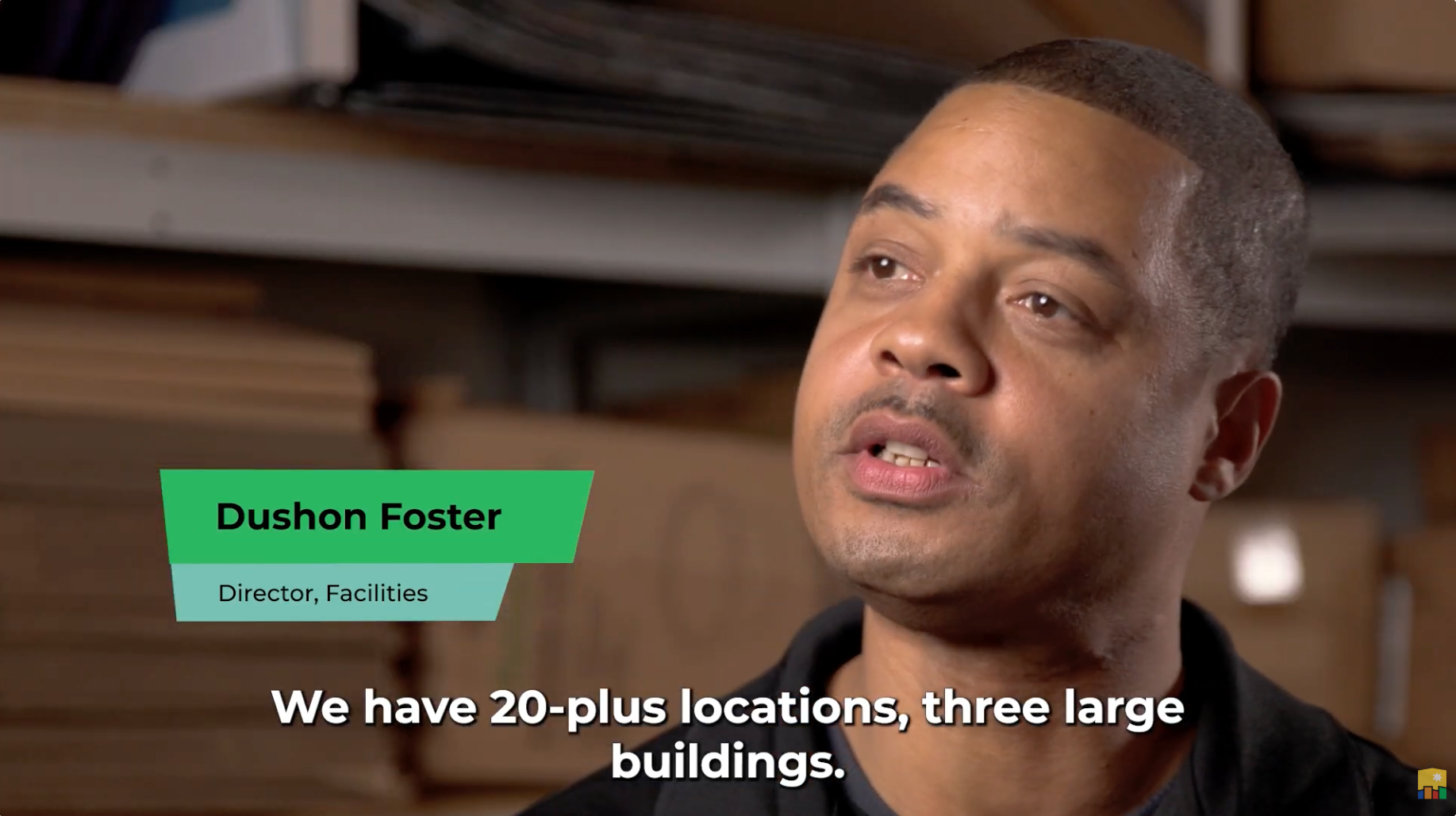 Up close photo of a male facilities director with a blurred background.